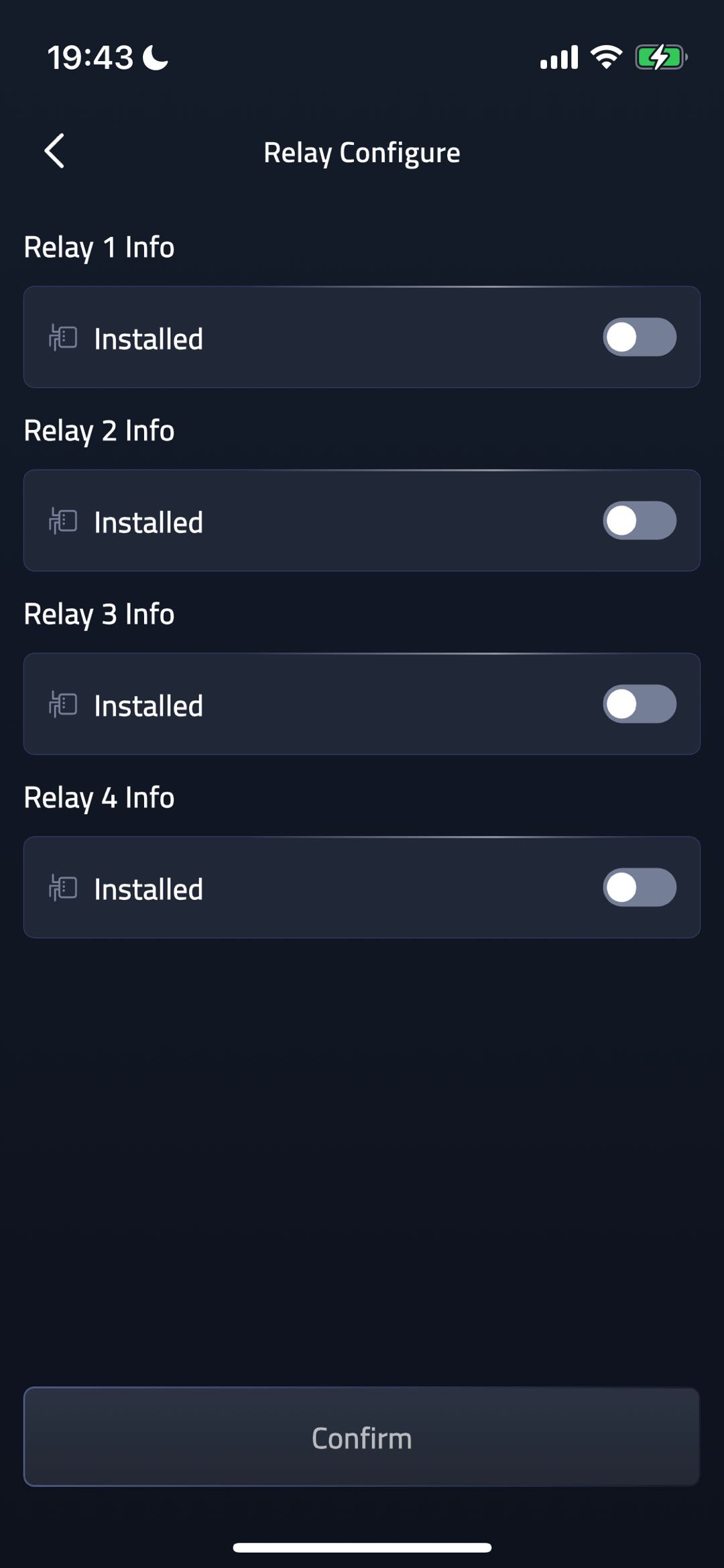 Relay Configure - Multiple Relays screenshot