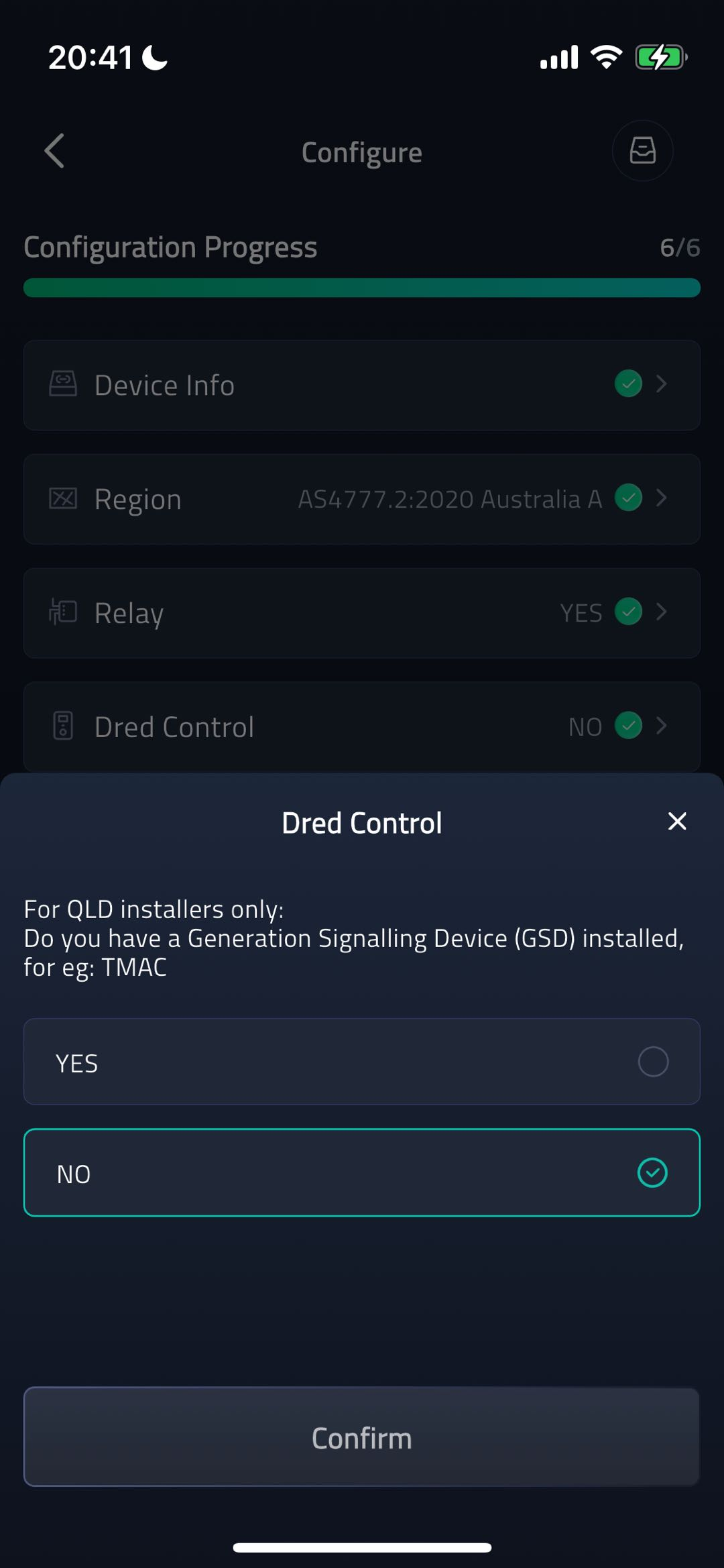 DRED Control screenshot
