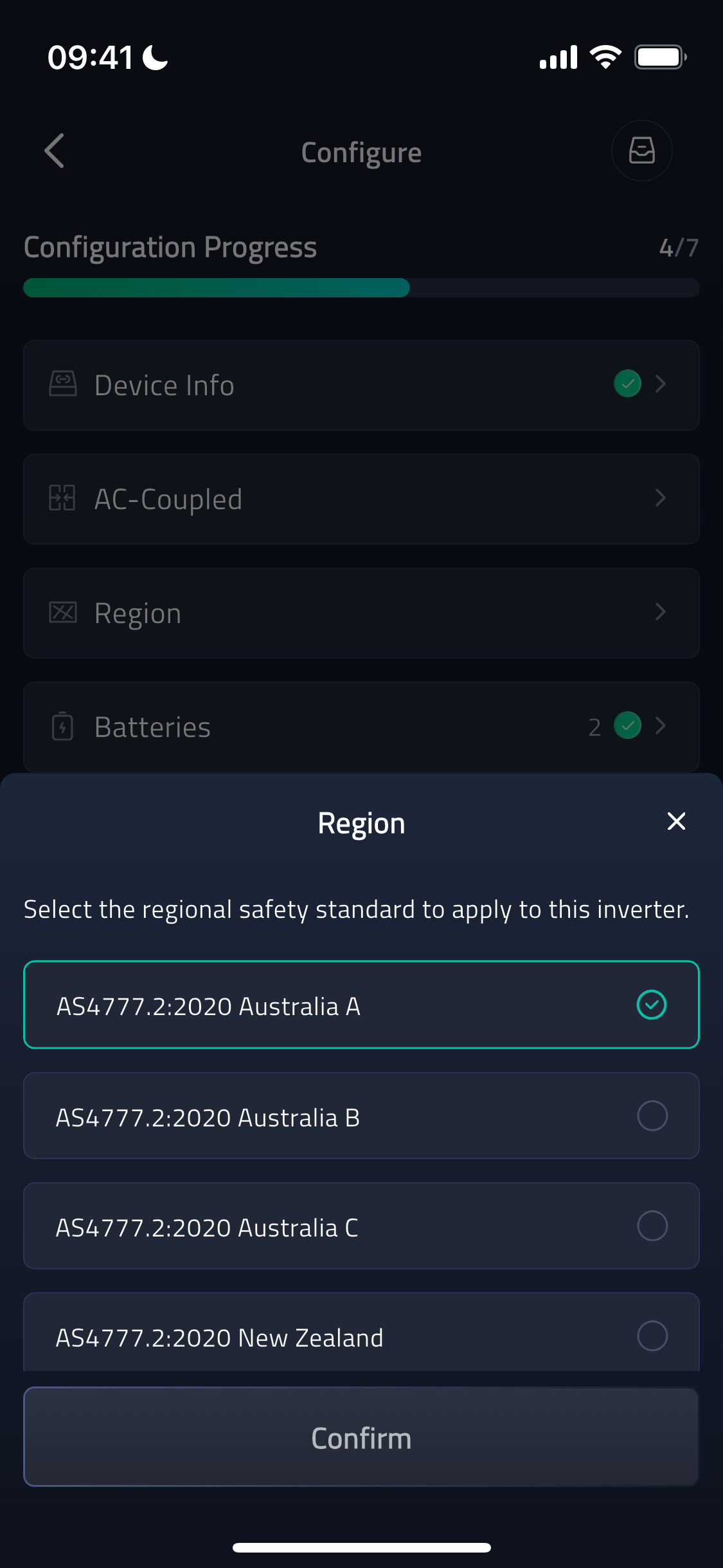 Region screenshot
