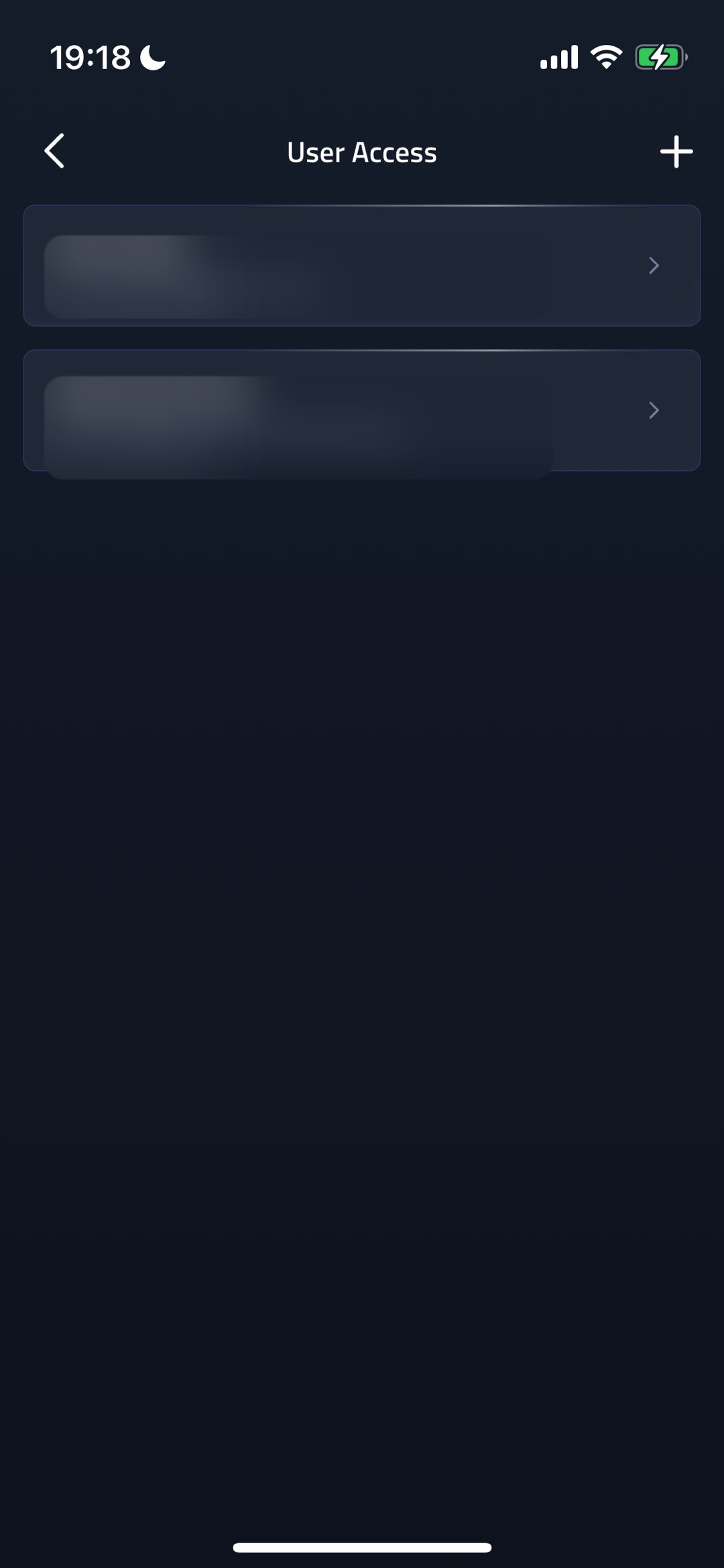 User Access screenshot