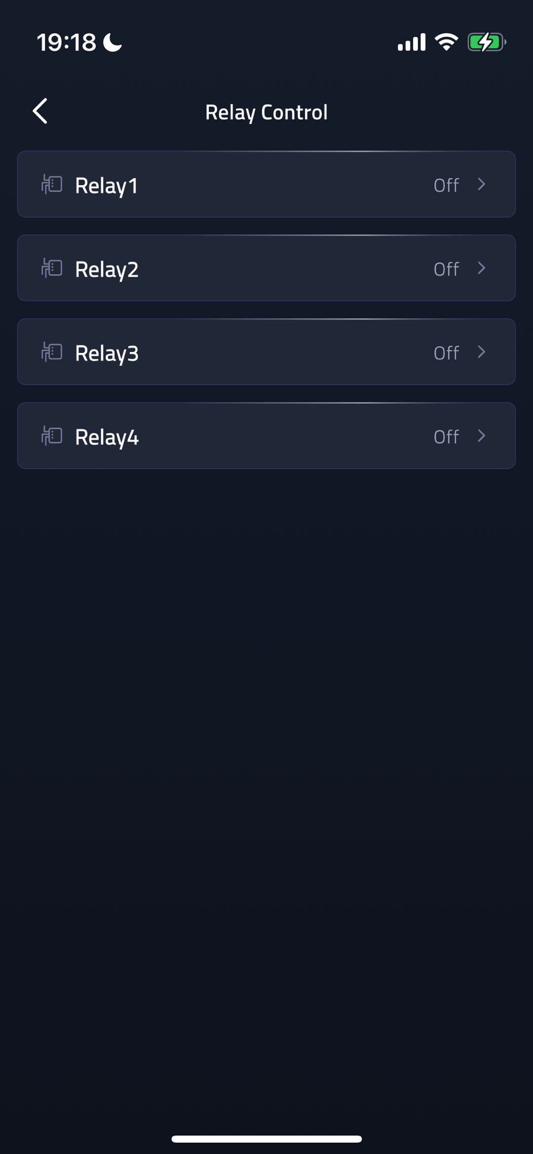 Relay Control Overview screenshot