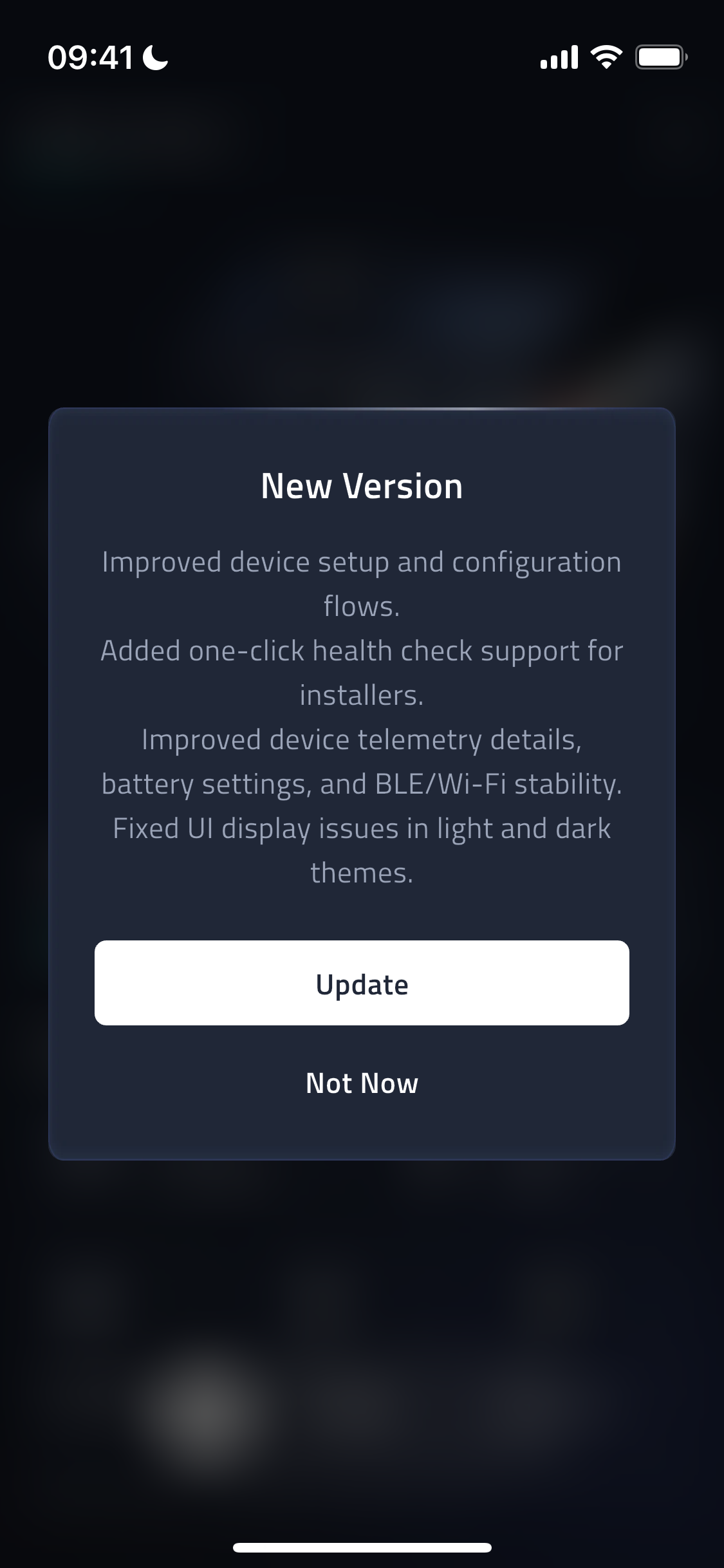 Version Prompt screenshot